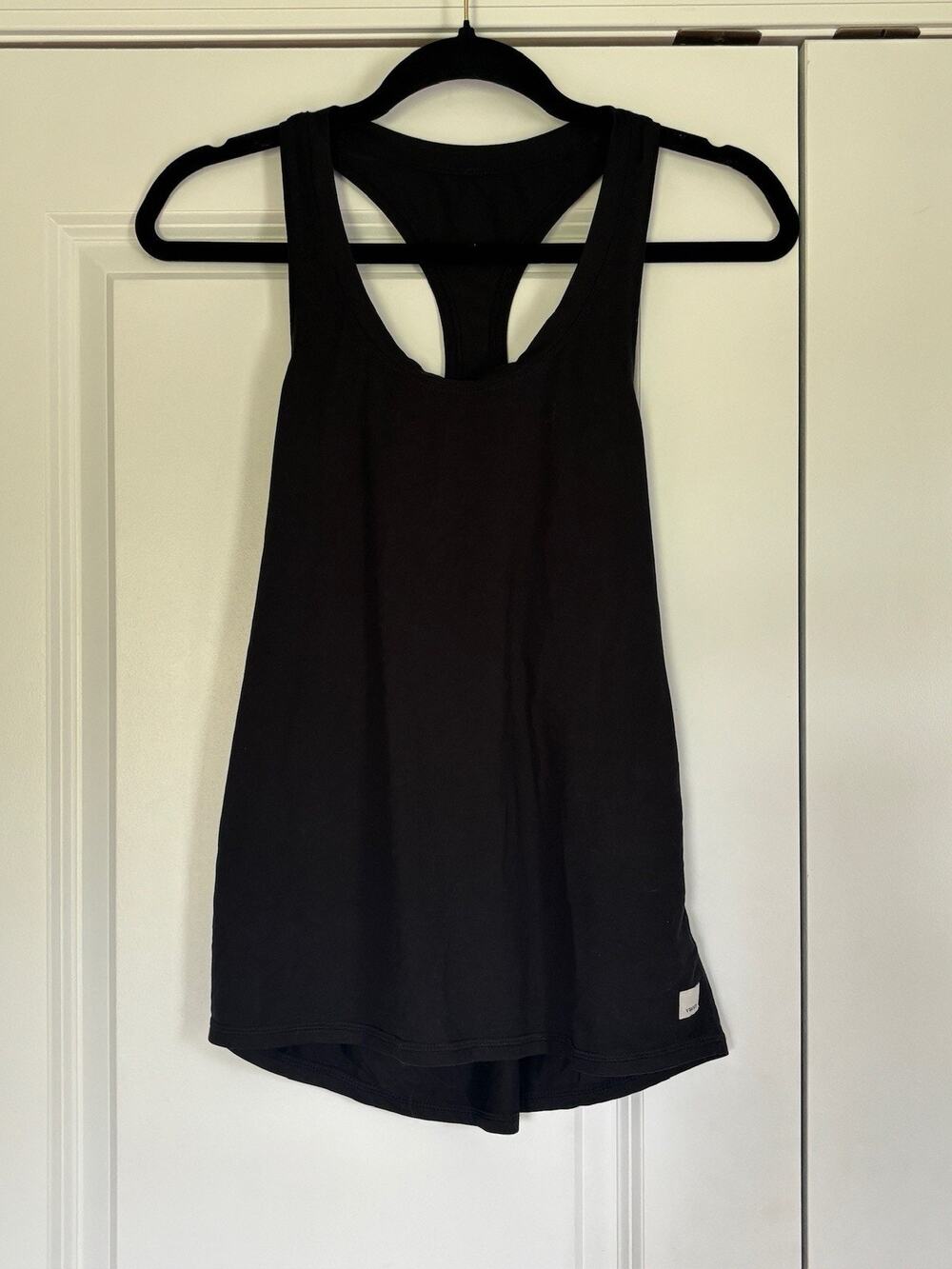 Vuori Lux Performance Tank Women Black Racerback Athletic Top Size S